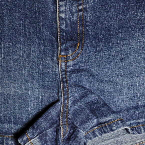 Lilu Womens Junior Blue Denim Cotton Shorts with Embroidered Pockets Size 13 - Picture 8 of 14